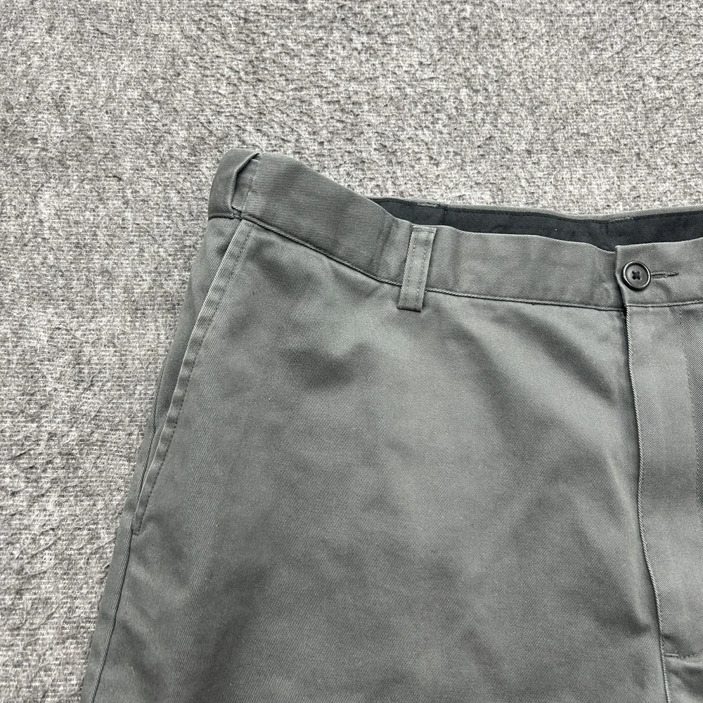 L.L. Bean Comfort Waist Chino Shorts Grey Mens Size 38 Cotton